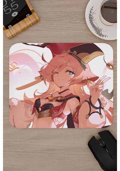 Yanfei Genshin Impact Anime Oyuncu V5 - 22x18 Gaming Mouse Pad Fare Altlığı
