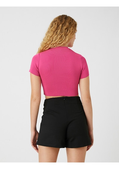 Koton Crop Triko Kazak Kısa Kollu Fuşya 3wak90200ht 3WAK90200HT300 Fuşya Koton Crop Triko Kazak Kısa Kollu Fuşya 3wak90200ht 3WAK90200HT300 Fuşya