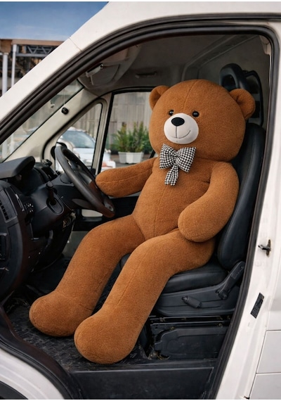 160 Cm Dev Peluş Ayı Hediyelik Peluş Oyuncak Kahve