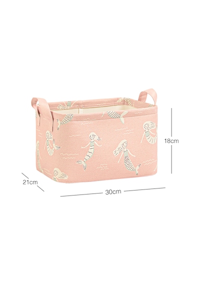 Ocean Home Textile Çocuk Odası Deniz Kızı Sepet 30 x 21 x 18 cm