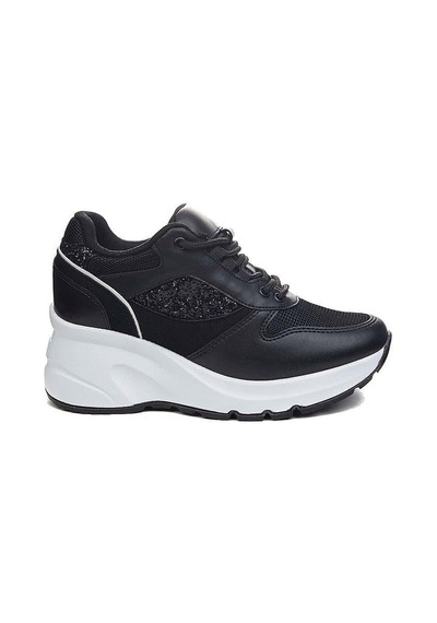 Flet 185 Siyah-beyaz Kadın Spor Sneaker Siyah