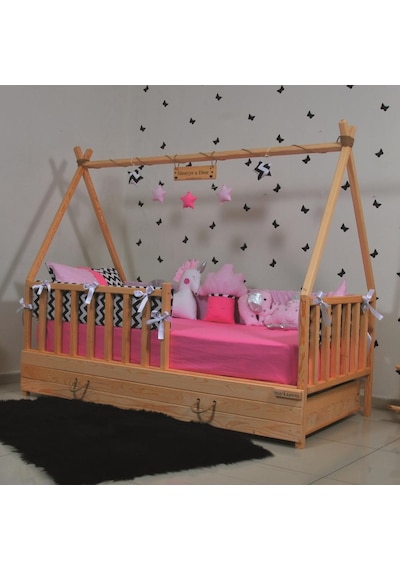Markaawm Markaawm Montessori Çocuk Yatak Yavrulu 90X190 Karyola Derya