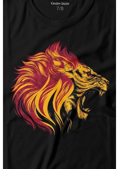 Kendim Seçtim Aslan Lion Head Champion Şampiyon Kral King Galata Baskılı Tişört Çocuk T-shirt 001