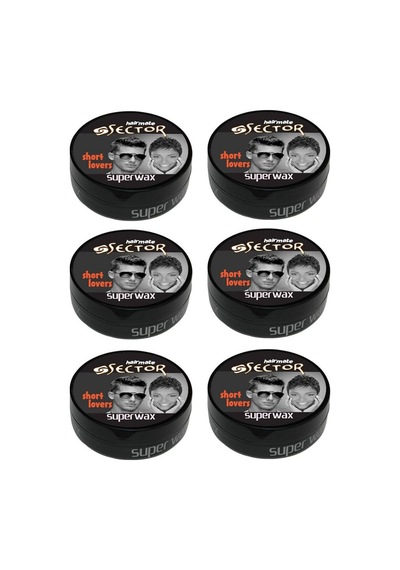 Sector Hairmate Superwax Islak Görünüm Siyah Wax 150 Ml 6 Adet