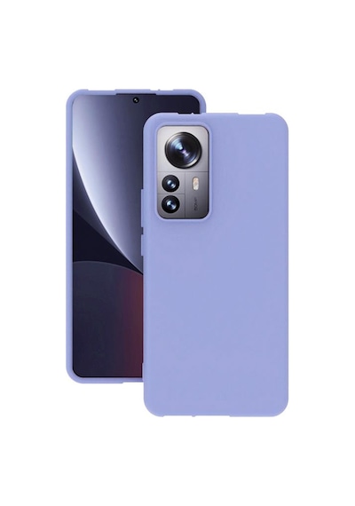 Xiaomi 12t Pro Kılıf Kamera Korumalı Silikon Rubber Arka Kapak Lila