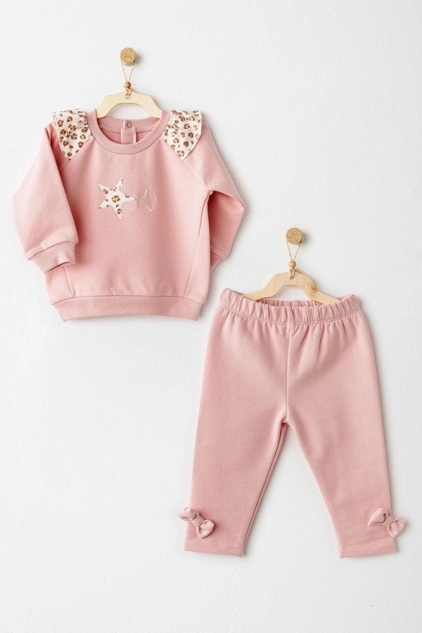 Andywawa Kız Bebek Takım 2 Parça Set Ac26235 Pembe