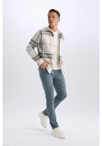 DeFacto Yazlık Chino Kanvas Pantolon Slim Fit Dar Kesim Cepli Dar Paça T1055AZ25SPNV71