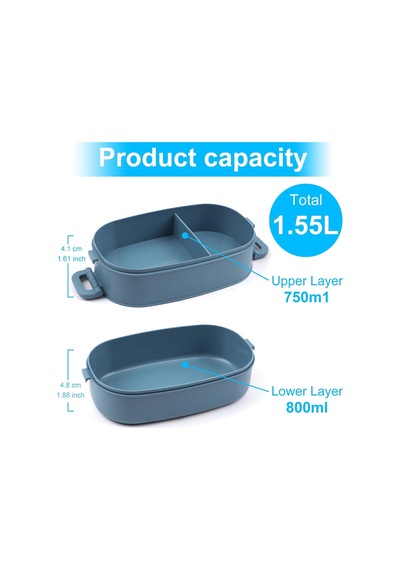 2 Katlı 1550 Ml Sızdırmaz Beslenme Kutusu - Çatal Kaşık Setli, Mikrodalga Uyumlu Sefer Tası Çok Renkli 2 Katlı 1550 Ml Sızdırmaz Beslenme Kutusu - Çatal Kaşık Setli, Mikrodalga Uyumlu Sefer Tası Çok Renkli