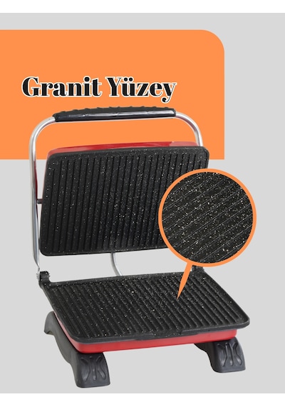 Arnell AR- 825-1 1800 W Yapışmaz Granit Tost Makinesi