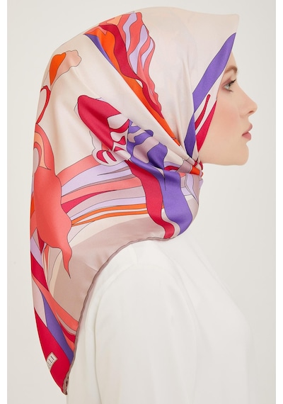 Belli Twill İpek Eşarp - 4017-06 Fuşya - Fuşya