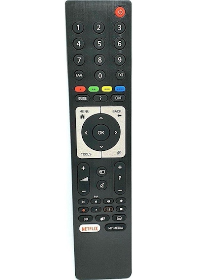 Beko Uyumlu Netflix 3D Smart Led Tv Kumandası Siyah Ts5187R-A1