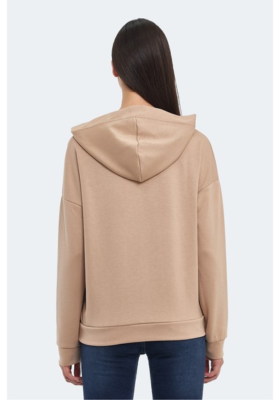Slazenger Kenzıe I Kadın Kapüşonlu Bej Sweatshirt Bej