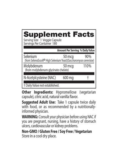 Doctor S Best 600 Mg N.a.c  Selenium Molybdenum