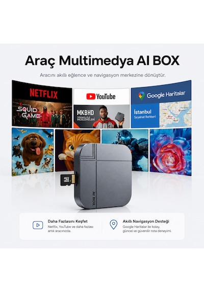 Aı Box Kablosuz Carplay & Android Auto Multimedya Dönüştürücü Diğer