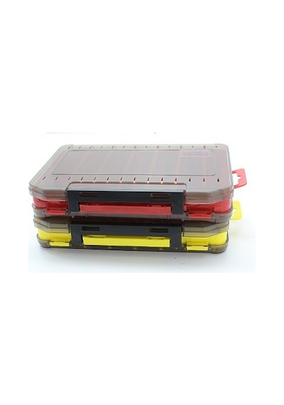 Captain 7224 Kırmızı Sahte Balık Kutusu 14 Gözlü 19x11x3.5cm