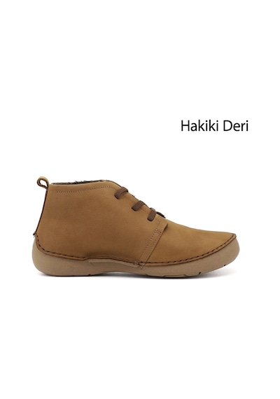 Gönderir Gönderi R Kadın Açık Taba Nubuk Bağcıklı Hakiki Deri Comfort Bot Dkzb02842661
