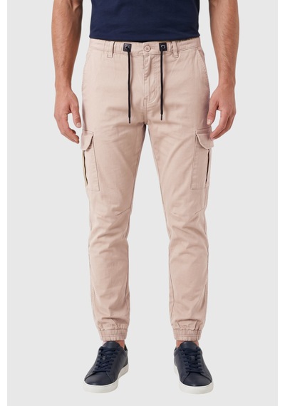 Rizzup Erkek Slim Fit Likralı Taş Kargo Jogger Pantolon İpli Bel Lastikli Paça 1601569