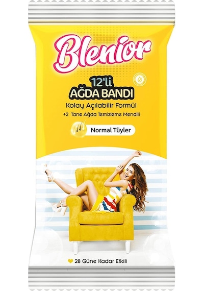 Blenior Normal Tüyler için Ağda Bantları 12'li
