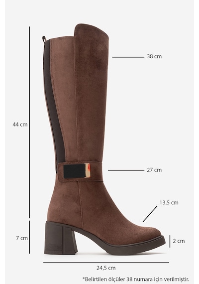 Luvishoes Moreni Kahverengi Süet Streç Detaylı Tokalı Kadın Kalın Topuklu Çizme Kahverengi Luvishoes Moreni Kahverengi Süet Streç Detaylı Tokalı Kadın Kalın Topuklu Çizme Kahverengi