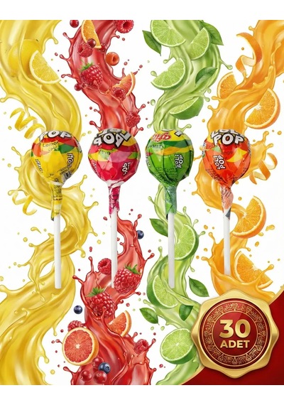 Afia Lolipop Meyve Aromalı Sert Şeker 30x10 Gr