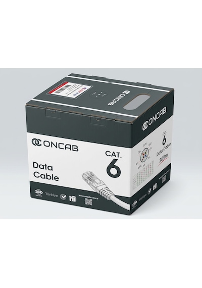 Onli Oncab Cat-6 U-utp 24 Awg 305 Metre Gri Data İnternet Kablosu Oc-6001