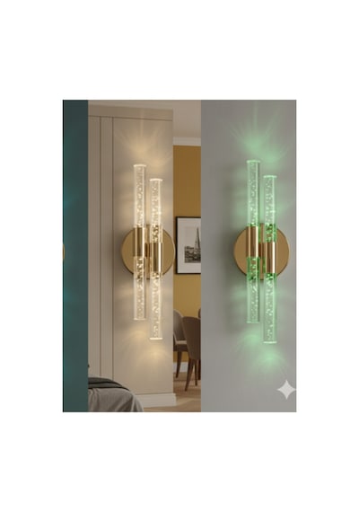 Bubbleflux Dubble Small 31 Cm Modern Tasarım Led Aplik - Duvar Lambası - Gold - Elektrikli - Rgb Kumandalı Gold Rgb Elektrikli Kumandalı