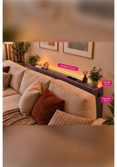1. Sınıf Antrasit Mdf Auratech Led Li Koltuk Arkası Dresuar Prizli Şarjlı Raf Konsol 150x80x12 1. Sınıf Antrasit Mdf Auratech Led Li Koltuk Arkası Dresuar Prizli Şarjlı Raf Konsol 150x80x12