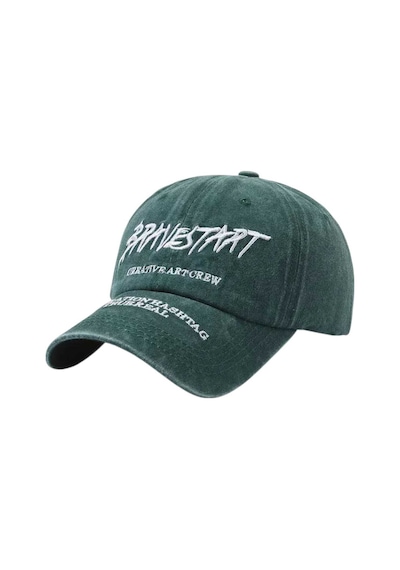 Tezzgelsin Unisex Eskitme Bravestart Nakışlı Ayarlanabilir Beyzbol Kep Şapka Yeşil
