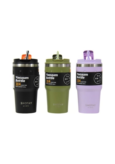 Shotay Termos Mug Matara 650 Ml Siyah Renk - Sht-st-8163 Siyah