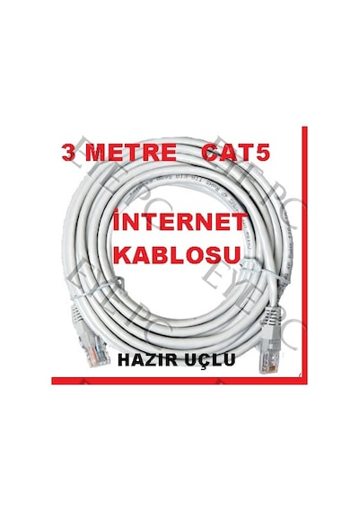 3 Metre Cat5 Kablo Lan Kablosu Eternet Kablosu Cat5 C-3