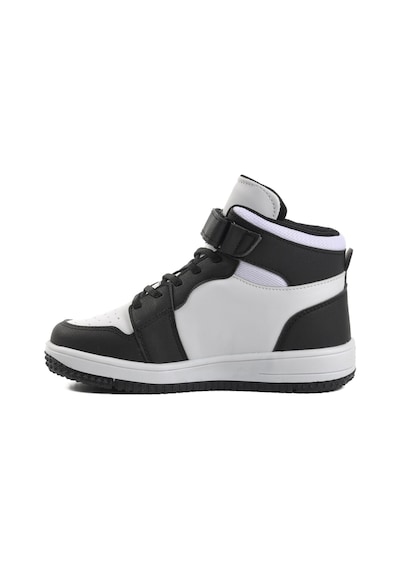 Cool Siyah Beyaz Bilek Boy Erkek Çocuk Sneaker Haykat Uzun F SİYAH-BEYAZ