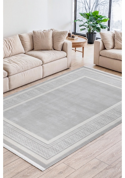 Elvey Home 7109 A.gri Modern Desen Doğal Taban Koridor Mutfak Çocuk Oturma Odası Salon Halı Yolluk 7109gri
