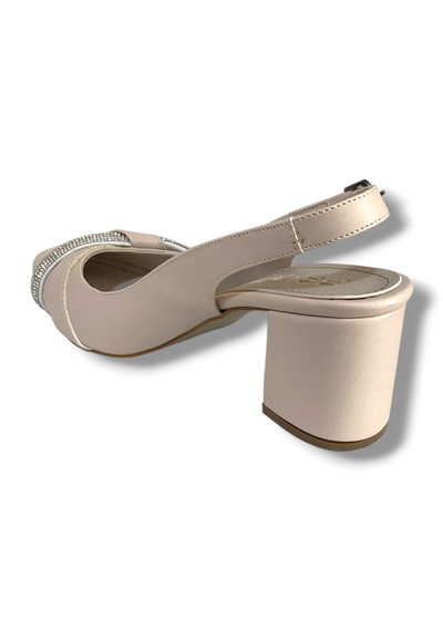 Güneşayakkabı Kadın Bej Krem Taşlı Arkası Açık 5cm Topuklu Ayakkabı Gns-154 Bej - Krem Güneşayakkabı Kadın Bej Krem Taşlı Arkası Açık 5cm Topuklu Ayakkabı Gns-154 Bej - Krem