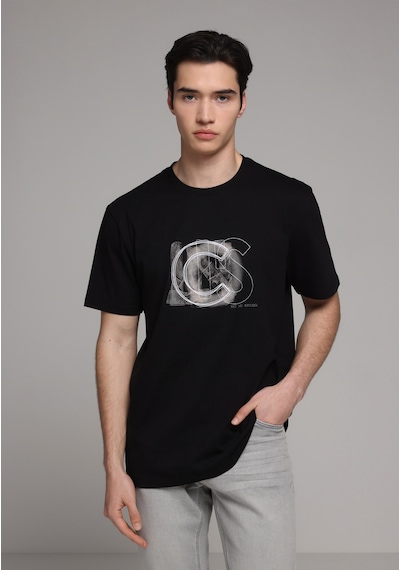 Colin's Colins Regular Fit Yuvarlak Yaka Düz Erkek Siyah Kısa Kol Tişört Cl1081617 Q1.v2 Blk
