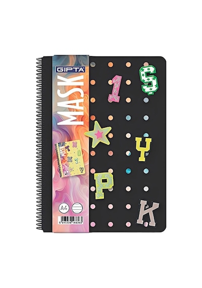 Gıpta Mask Spiralli Pp Kapak A4 72 Yaprak Çizgili Defter 3-7820000-2011 Çok Renkli