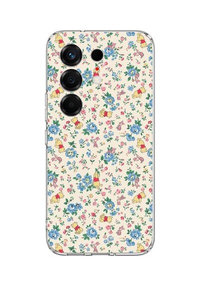 Tecno Camon 50 4g Uyumlu Ayı Winnie Pooh Ve Çiçekler Baskılı Silikon Kılıf Renkli