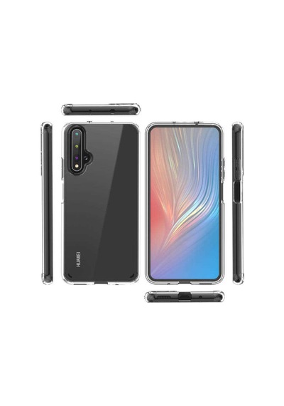 Huawei Nova 5T Kılıf Zore Coss Şeffaf Sert Silikon Kılıf Renksiz