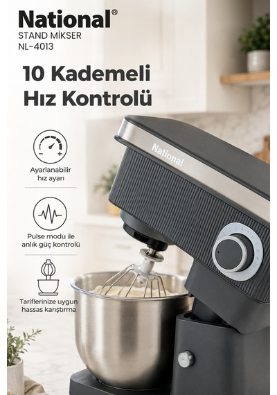 National NL-4013 1200 W Mutfak Şefi Stand Mikser