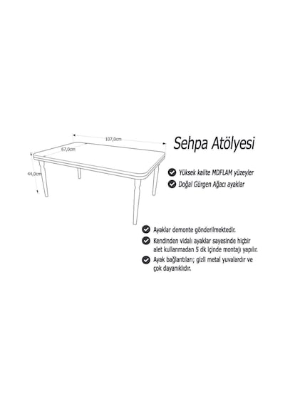 Akset Orta Sehpa Lüx Krem Ceviz Krem Akset Orta Sehpa Lüx Krem Ceviz Krem