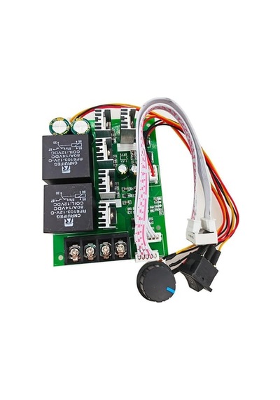 60a Dc Motor Pwm Hız Kontrol Kartı 10v-55v Dijital Ekranlı Sürücü İleri Geri Yön Şalterli Kademesiz Potansiyometreli Güç