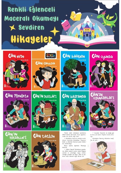 2.sınıf Renkli Eğlenceli Maceralı Okumayı Sevdiren Hikayeler 10 Kitap