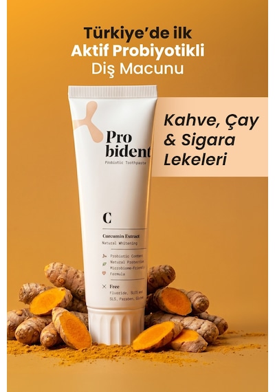 Probident Zerdeçal Özütü İlaveli Probiyotik Diş Macunu 75 ML