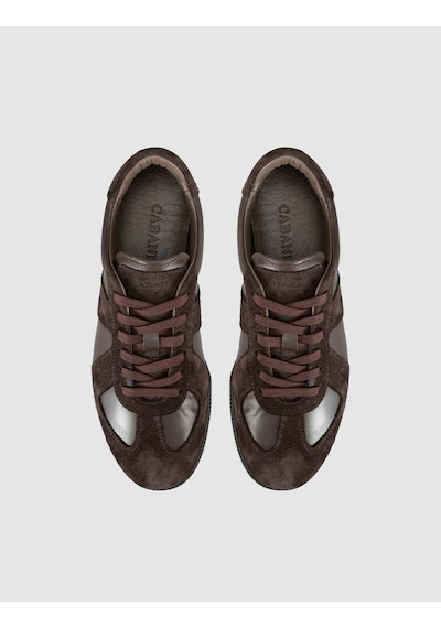 Kahverengi Süet Deri Kadın Sneaker Kahve