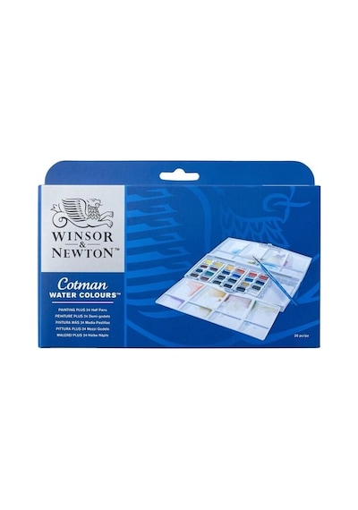 Winsor & Newton Cotman Tablet Sulu Boya Seti 24 Renk Çok Renkli