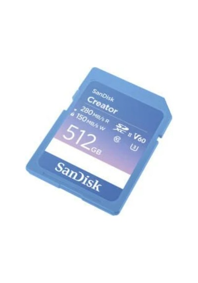 Sandisk Creator 512gb Sdsdxep-512g-gncıs 280mb/s Uhs-ıı Sdxc 6k-4
