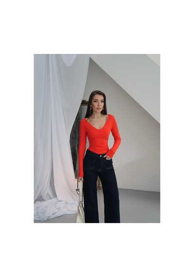 Paw Garage Kadın V Yaka Polyamid Bodysuit Beyaz