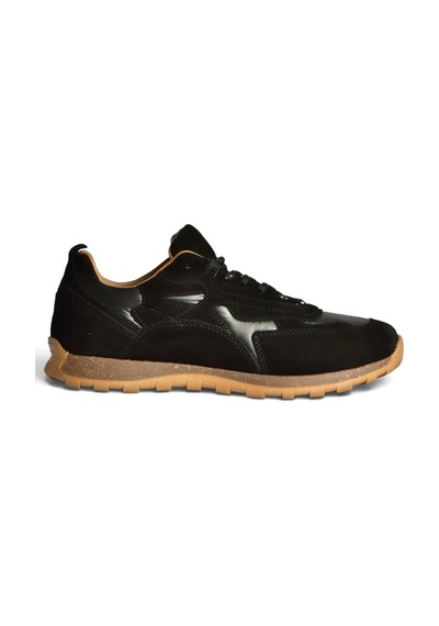 Fox Shoes Z312507561 Siyah Hakiki Deri Süet Kadın Spor Ayakkabı Sneakers