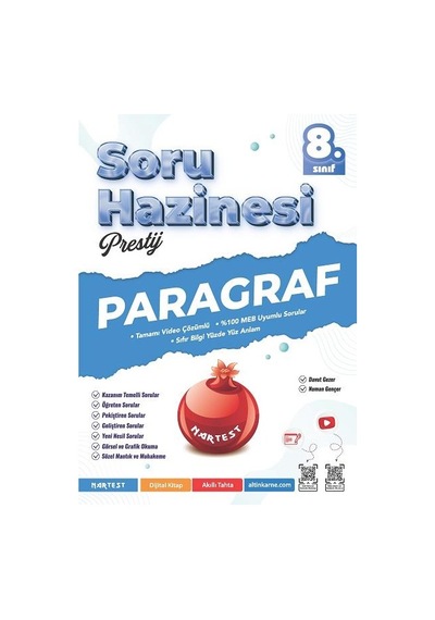 Nartest Yayınları 8.sınıf Prestij Paragraf Soru Hazinesi