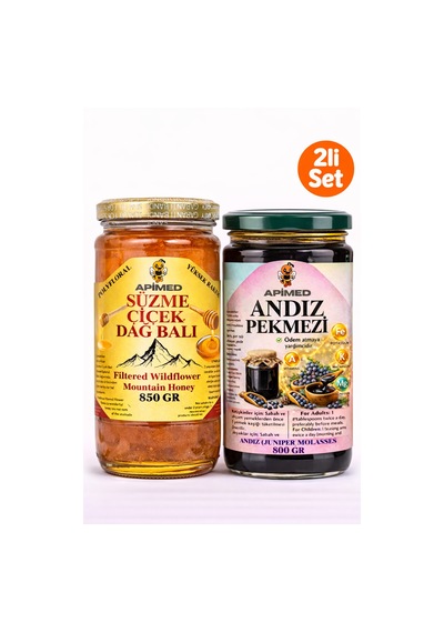 Süzme Çiçek Balı 850gr Ve Andız Pekmezi 800gr Harika Fırsat Ekonomik Set