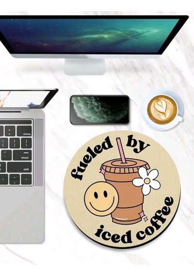 Fueled By İced Coffee Yazılı Mouse Pad